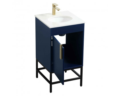 Elegant Bathroom Vanity - Blue (VF48818MBL)