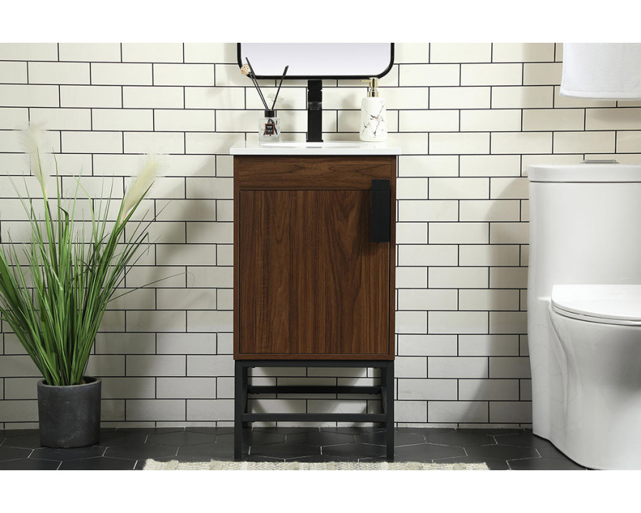 Elegant Bathroom Vanity - Walnut (VF48818MWT)