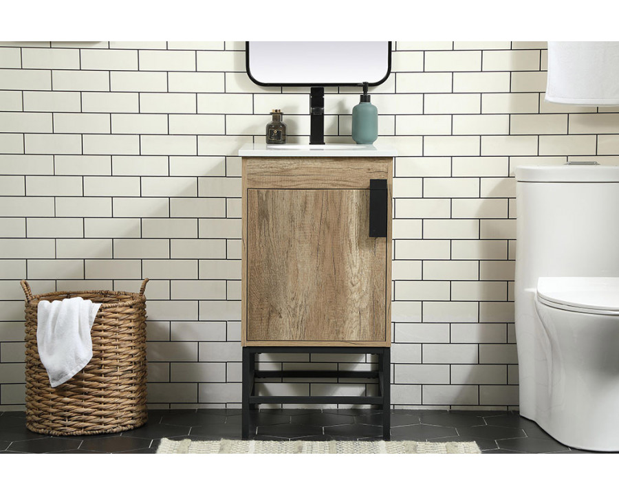 Elegant Bathroom Vanity - Natural Oak (VF48818NT)