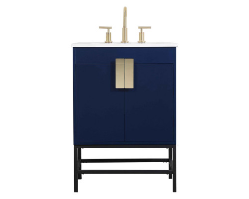 Elegant Bathroom Vanity - Blue (VF48824MBL)