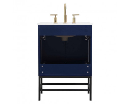 Elegant Bathroom Vanity - Blue (VF48824MBL)