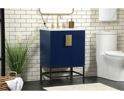 Elegant Bathroom Vanity - Blue (VF48824MBL)