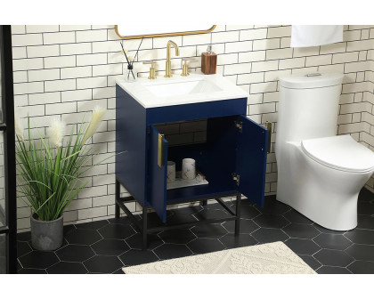 Elegant Bathroom Vanity - Blue (VF48824MBL)