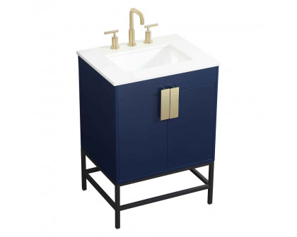 Elegant Bathroom Vanity - Blue (VF48824MBL)