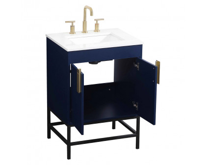 Elegant Bathroom Vanity - Blue (VF48824MBL)