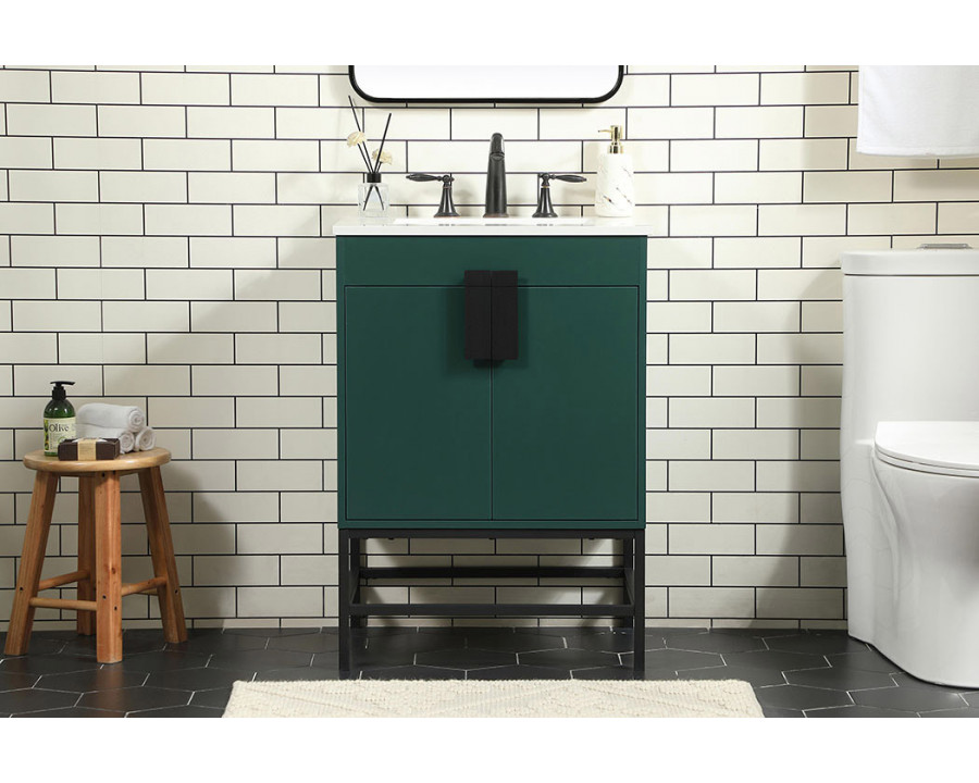 Elegant Bathroom Vanity - Green (VF48824MGN)