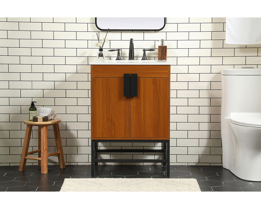 Elegant Bathroom Vanity - Teak (VF48824MTK)