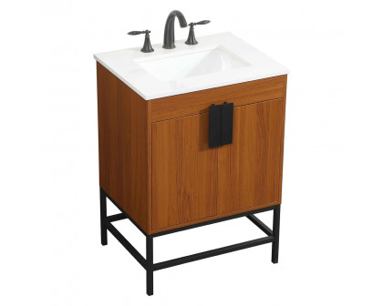 Elegant Bathroom Vanity - Teak (VF48824MTK)