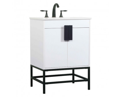 Elegant Bathroom Vanity - White (VF48824MWH)