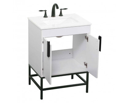 Elegant Bathroom Vanity - White (VF48824MWH)