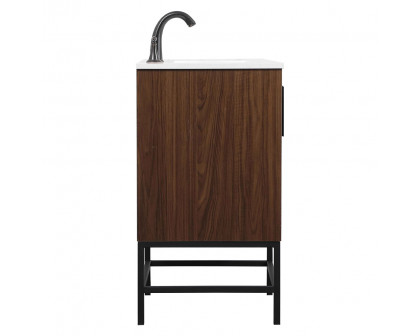 Elegant Bathroom Vanity - Walnut (VF48824MWT)