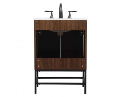 Elegant Bathroom Vanity - Walnut (VF48824MWT)