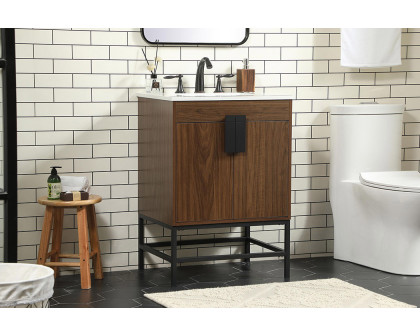 Elegant Bathroom Vanity - Walnut (VF48824MWT)