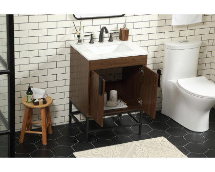 Elegant Bathroom Vanity - Walnut (VF48824MWT)