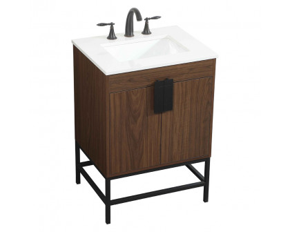 Elegant Bathroom Vanity - Walnut (VF48824MWT)