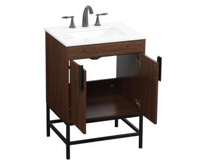 Elegant Bathroom Vanity - Walnut (VF48824MWT)