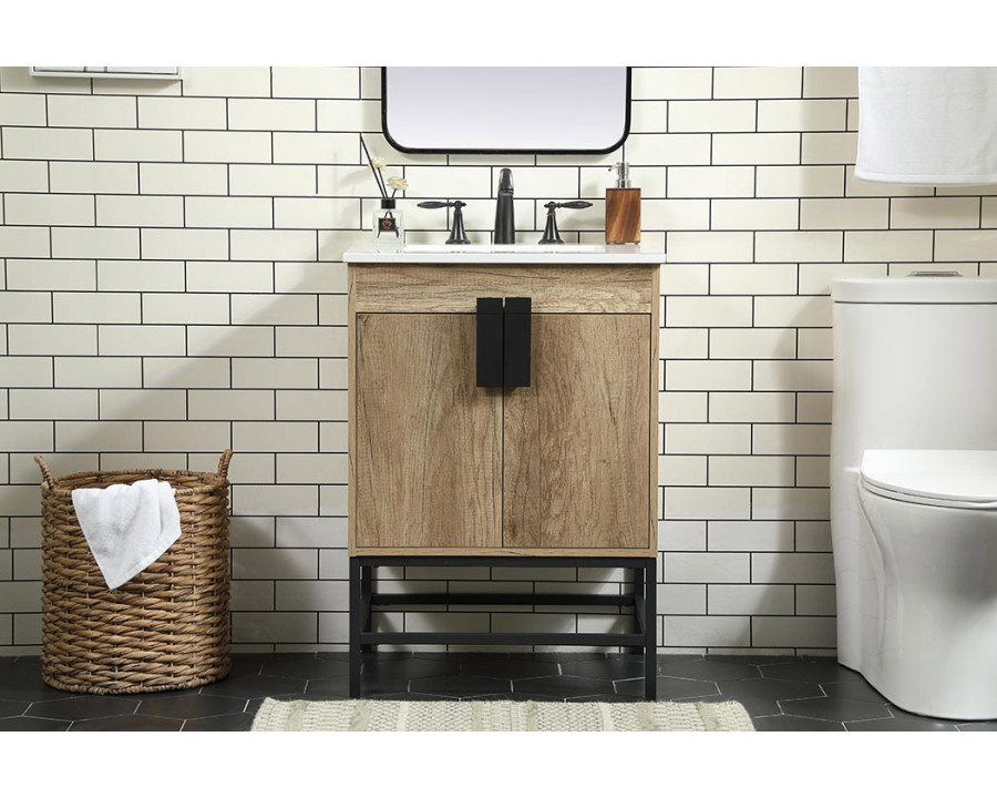 Elegant Bathroom Vanity - Natural Oak (VF48824NT)