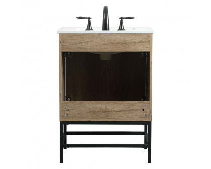 Elegant Bathroom Vanity - Natural Oak (VF48824NT)