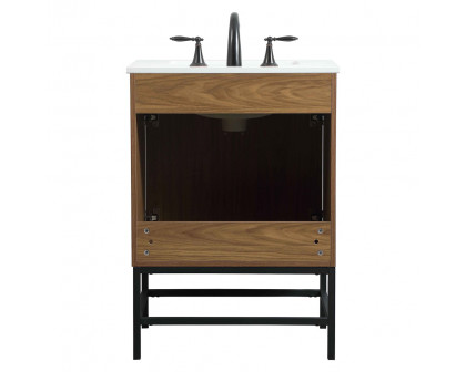 Elegant Bathroom Vanity - Walnut Brown (VF48824WB)