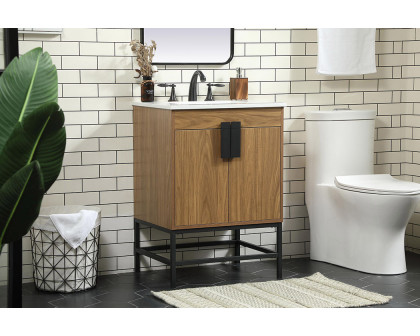 Elegant Bathroom Vanity - Walnut Brown (VF48824WB)