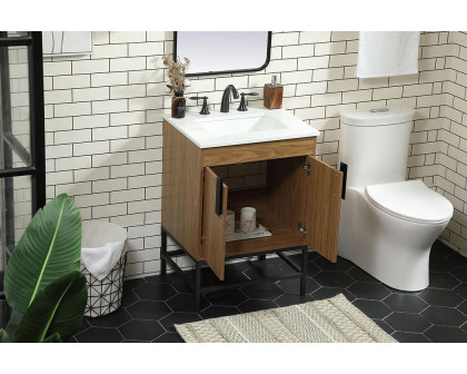 Elegant Bathroom Vanity - Walnut Brown (VF48824WB)