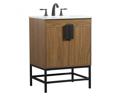 Elegant Bathroom Vanity - Walnut Brown (VF48824WB)