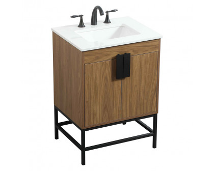 Elegant Bathroom Vanity - Walnut Brown (VF48824WB)