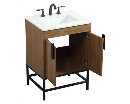 Elegant Bathroom Vanity - Walnut Brown (VF48824WB)