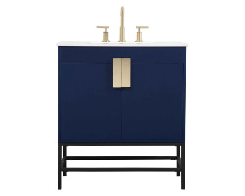 Elegant Bathroom Vanity - Blue (VF48830MBL)