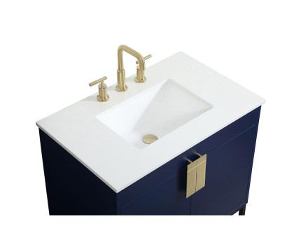 Elegant Bathroom Vanity - Blue (VF48830MBL)