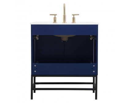 Elegant Bathroom Vanity - Blue (VF48830MBL)