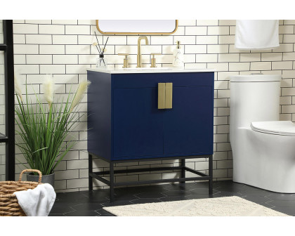 Elegant Bathroom Vanity - Blue (VF48830MBL)