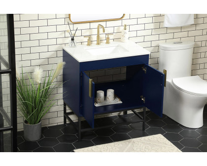 Elegant Bathroom Vanity - Blue (VF48830MBL)