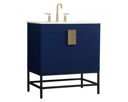 Elegant Bathroom Vanity - Blue (VF48830MBL)