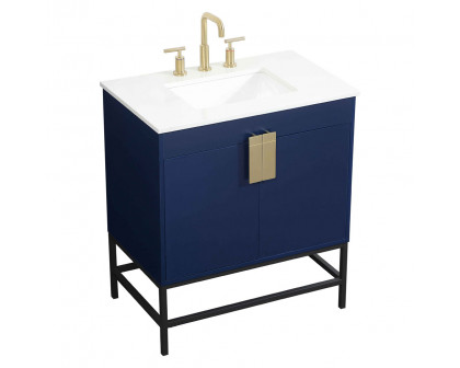 Elegant Bathroom Vanity - Blue (VF48830MBL)