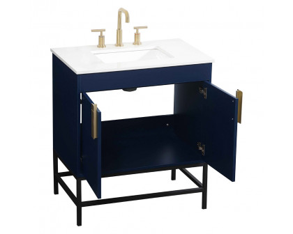 Elegant Bathroom Vanity - Blue (VF48830MBL)