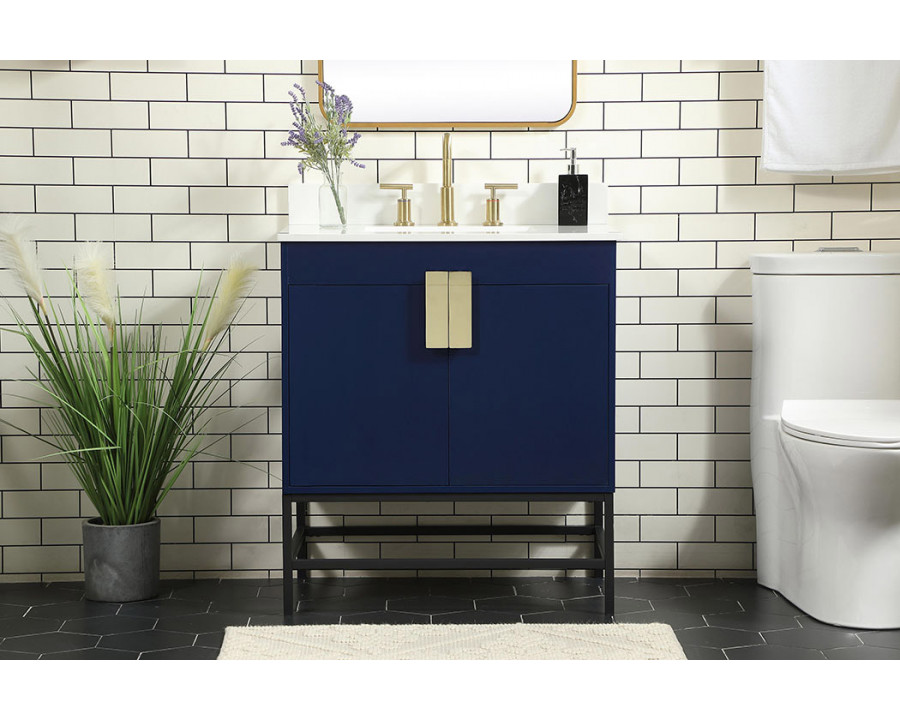 Elegant Bathroom Vanity - Blue (VF48830MBL-BS)