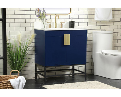 Elegant Bathroom Vanity - Blue (VF48830MBL-BS)