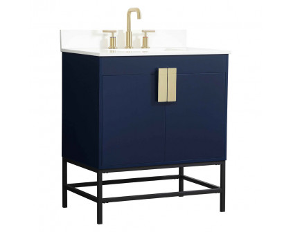 Elegant Bathroom Vanity - Blue (VF48830MBL-BS)