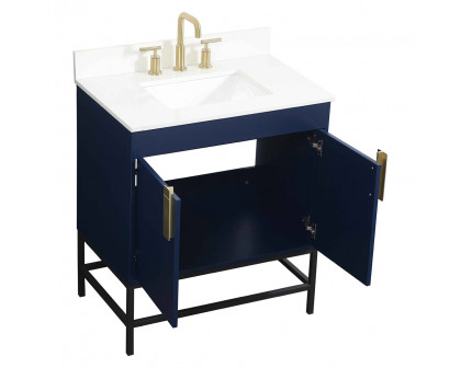 Elegant Bathroom Vanity - Blue (VF48830MBL-BS)