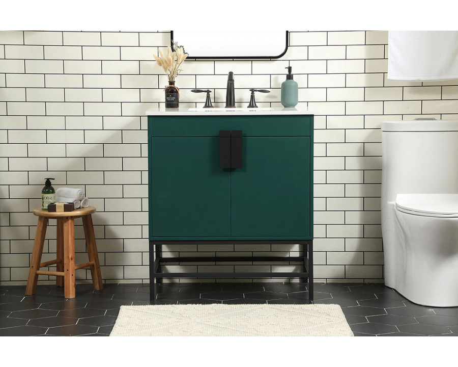 Elegant Bathroom Vanity - Green (VF48830MGN)