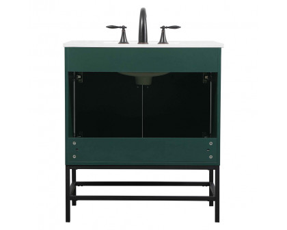 Elegant Bathroom Vanity - Green (VF48830MGN)