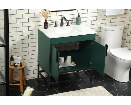 Elegant Bathroom Vanity - Green (VF48830MGN)