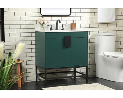 Elegant Bathroom Vanity - Green (VF48830MGN-BS)