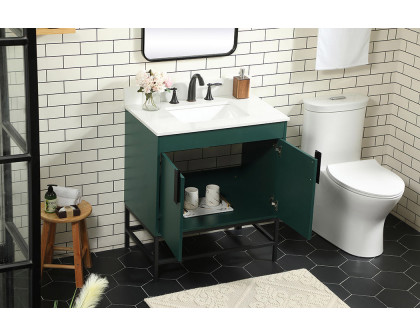 Elegant Bathroom Vanity - Green (VF48830MGN-BS)