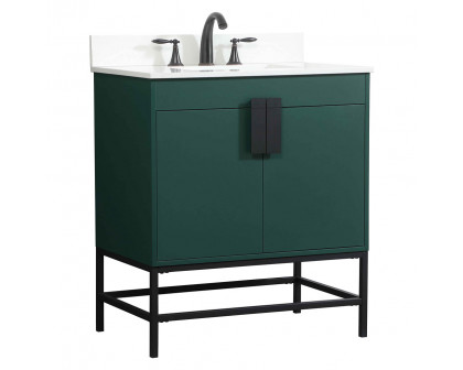 Elegant Bathroom Vanity - Green (VF48830MGN-BS)