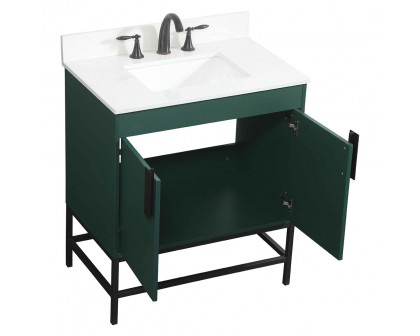 Elegant Bathroom Vanity - Green (VF48830MGN-BS)