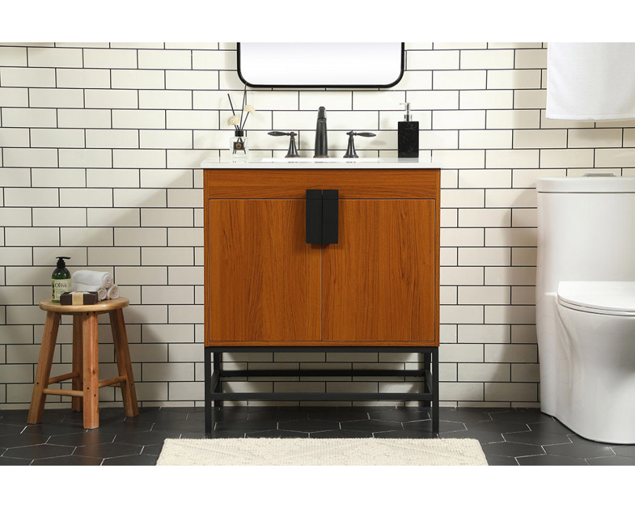 Elegant Bathroom Vanity - Teak (VF48830MTK)