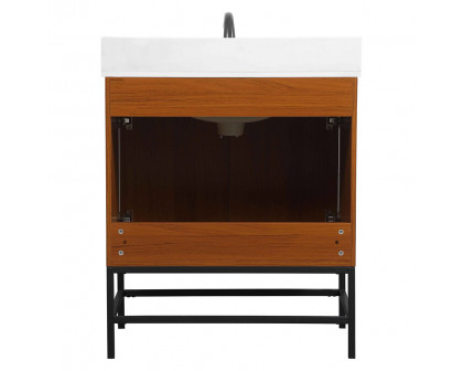 Elegant Bathroom Vanity - Teak (VF48830MTK-BS)