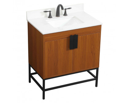 Elegant Bathroom Vanity - Teak (VF48830MTK-BS)